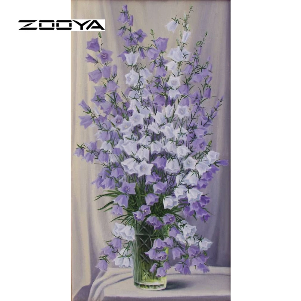 Алмазная картина ZOOYA, полная Алмазная вышивка, цветочный узор, стразы, Декор, рукоделие, распродажа, Алмазная мозаика, домашний декор, RF1266