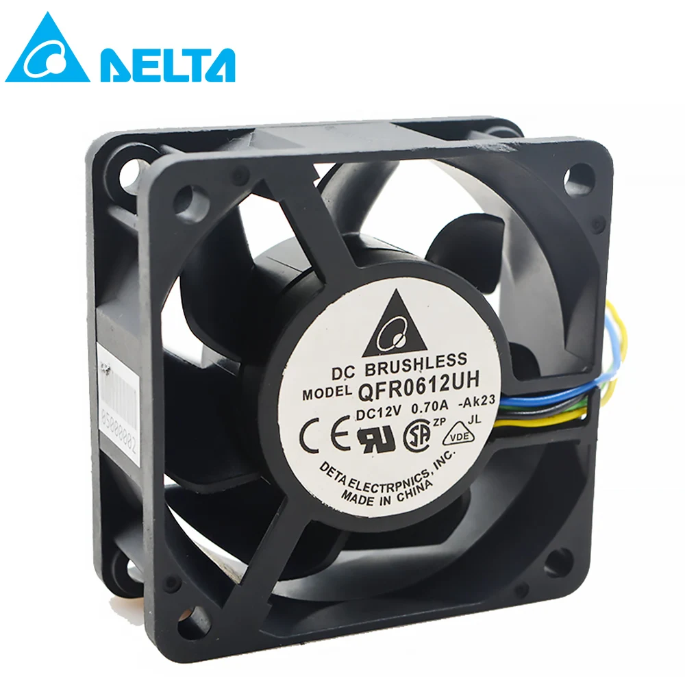

For delta 60*60*25mm 12V 0.70A 6CM QFR0612UH 4 line PWM speed control air fan