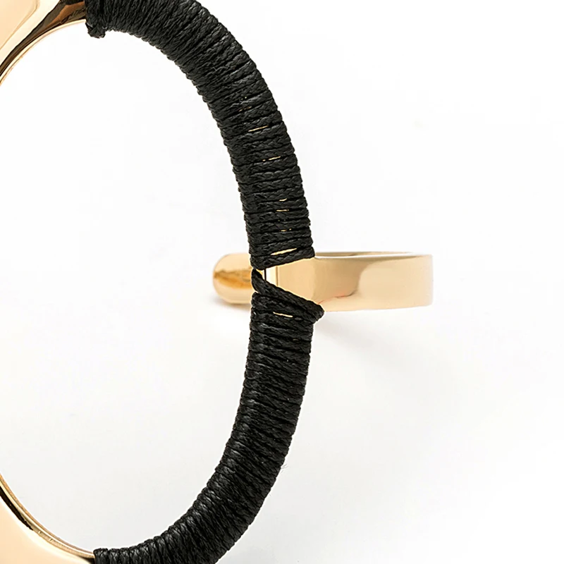 Металлические и черные браслеты с воском для женщин подарок регулируемая длина