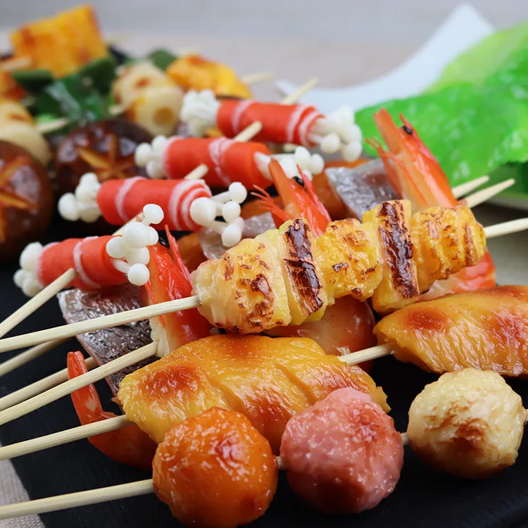 Simulation Barbecue String Vegetable Meat Food Model Fake Store Display Prop Toy Factory | Дом и сад
