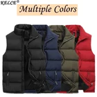 Новинка 2021, осенне-зимняя мужская жилетка, куртка для мужчин, теплый жилет без рукавов с хлопковой подкладкой, размеры до 5XL