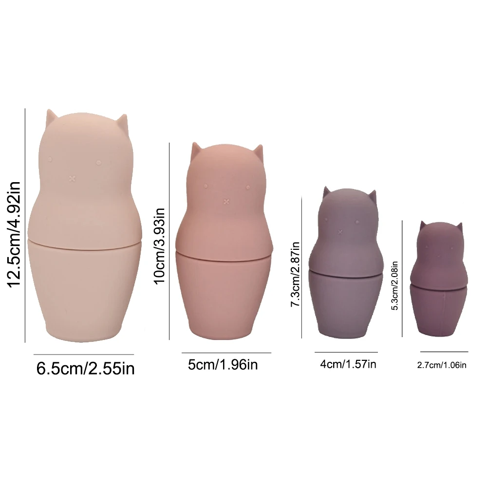 Silicone Russian Nesting Dolls Matryoshka Babushka Hand Animal Poupee Russe for Kids Gifts Doll Home Decor 2021 | Игрушки и хобби