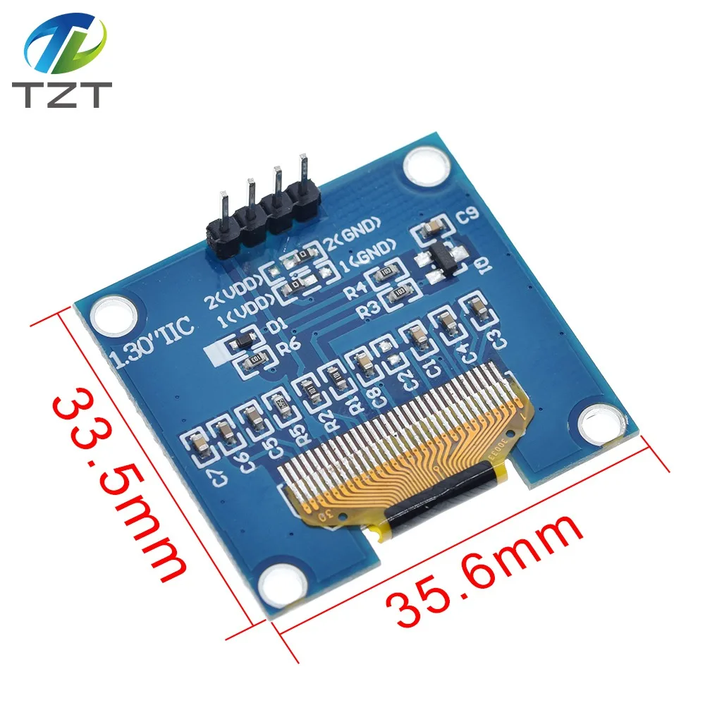 1,3 дюйма O светодиодный модуль белый/синий SPI/IIC IEC связь цвета 128X64 1,3 дюйма O светодиодный ЖК-дисплей светодиодный модуль 1," O светодиодный модуль