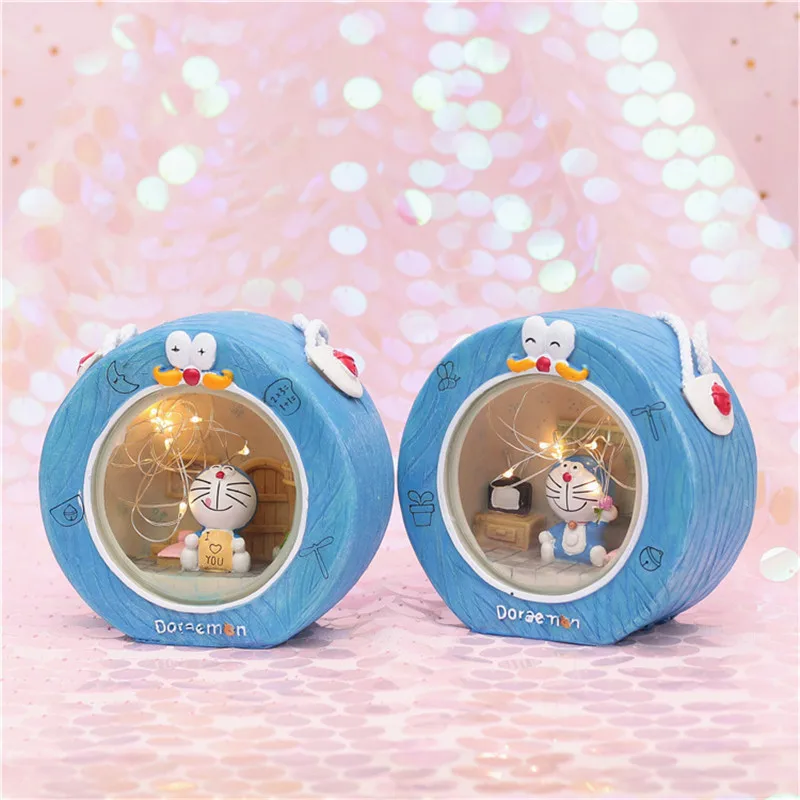 Светодиодный ночной Светильник для детей с принтом Doraemon декоративные настольные