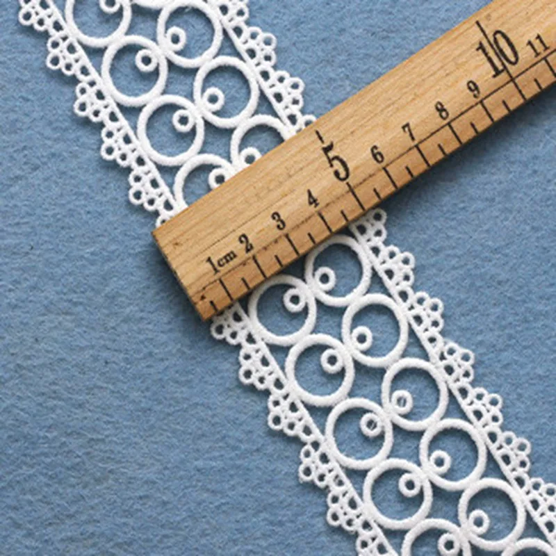 Milk silk water soluble embroidery lace exquisite white openwork fabric handmade accessories | Аксессуары для одежды