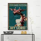 Постер My Lord на стену с изображением дракона для влюбленных ваших ягодиц, Декор для дома, гостиной, холст, уникальный подарок, плавающая рамка