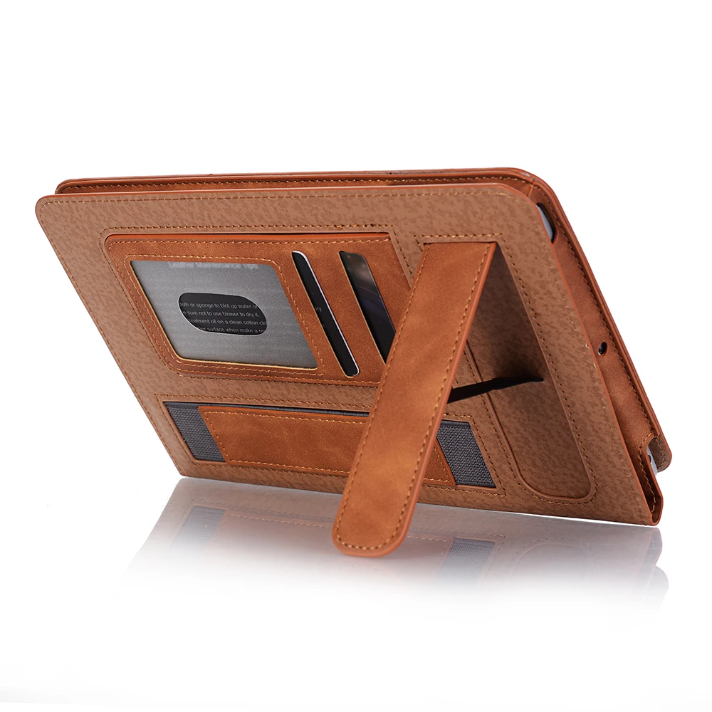 Retro Tablet Cover For iPad mini 2 3 Case Smart Card Slot PU Leather Stand Hand Strap Funda 1 A1432 | Компьютеры и офис