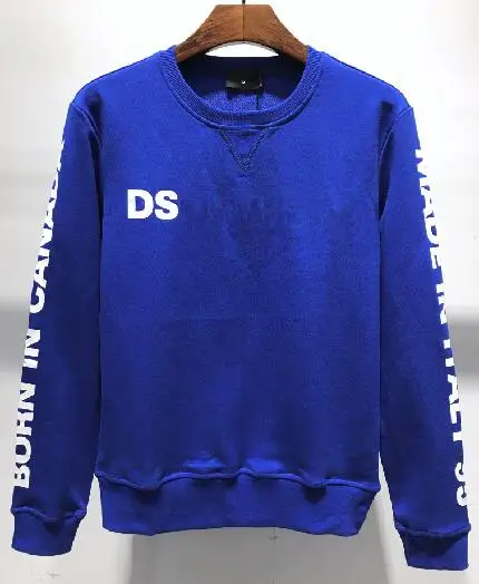 DSENQI новые DSQ толстовки с принтом худи унисекс повседневные толстовки DS256 - Цвет: Синий