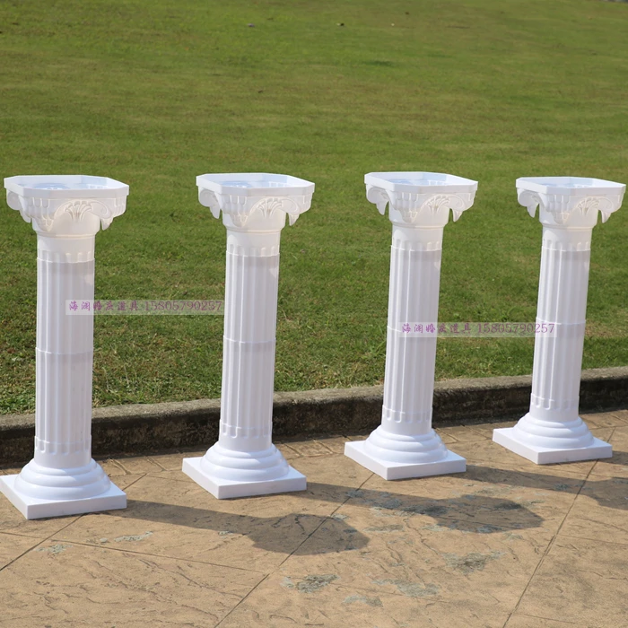 

Height 89cm (35 inch) Roman Road Lead Rome Plastic Column With Flower For Wedding Mall Opened Props free shipping