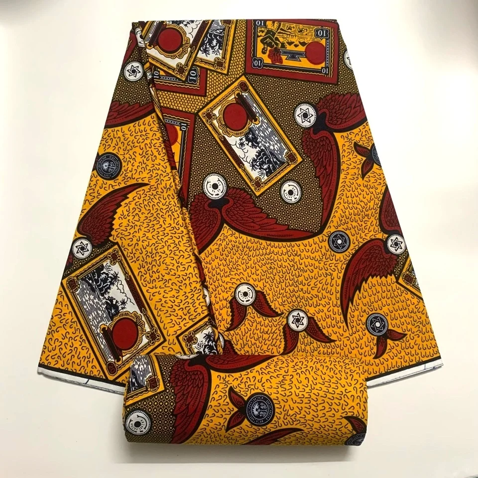 

Ткань из Анкары, Африканский настоящий восковой принт, хлопок 100%, новый дизайн, ткань воск Африканский Лоскутная, оригинальная настоящая ткань из Ганы