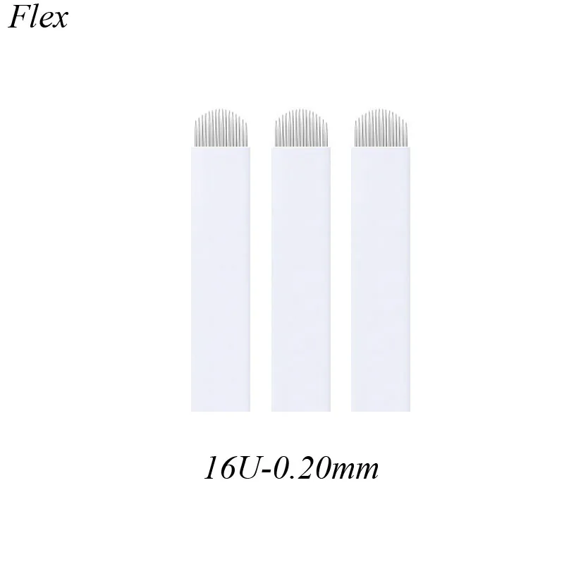 

200 Pcs U Shape 16 0.20mm Microblading Needles Manual Disposable Eyebrow Blade Brow Tattoo Makeup