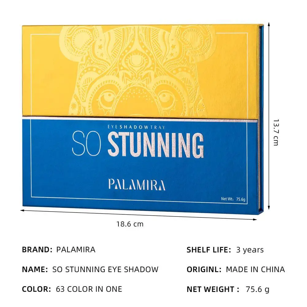 

63 Colors Eyeshadow Palette Natural Matte Pearlescent Long-lasting Silky Powder Waterproof Brighten Up Eyeshadow Beauty Cosmetic