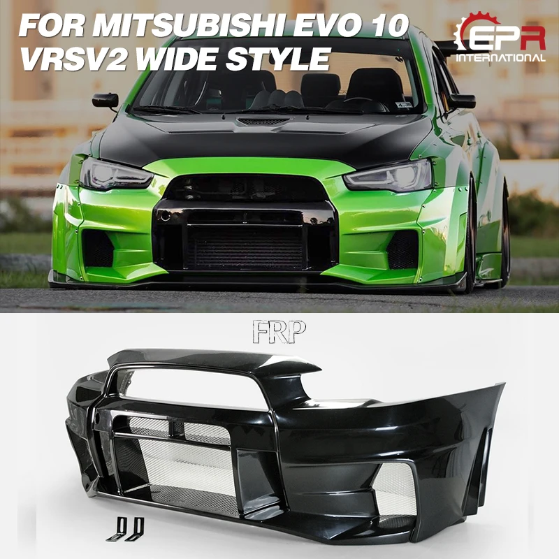 Для Mitsubishi Evolution X EVO 10 VRSV3 Стиль FRP стекловолокно передний бампер(можно использовать на VRSV2 широкий комплект и VRS17 Окончательный комплект