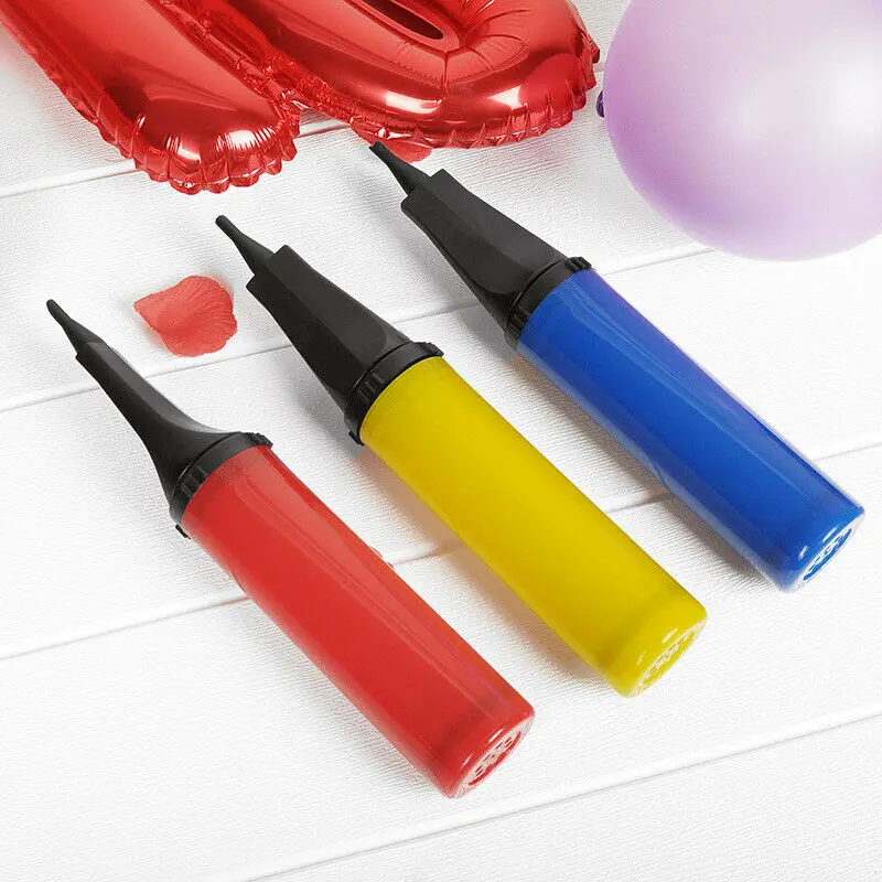 Portable Plastic Inflator Balloon Pump Hand Held Party Home Ballon Tool DIY 100 Points Sticky Dot Ballons Accessories | Дом и сад