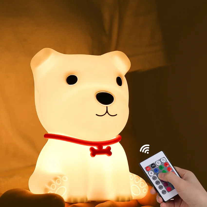 Kawaii светодиодный ночной Светильник Сенсор светильник s лампе собачий
