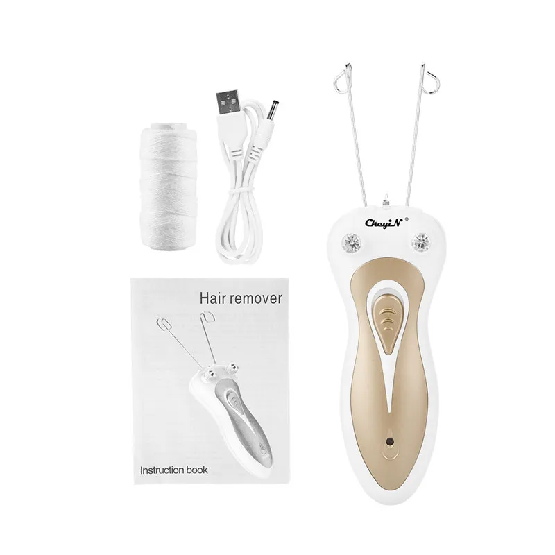 

Electric Cotton Thread Epilator Lady Facial Hair Remover Rechargeable Pull Surface Device Painless Woman Depilation Defeatherer