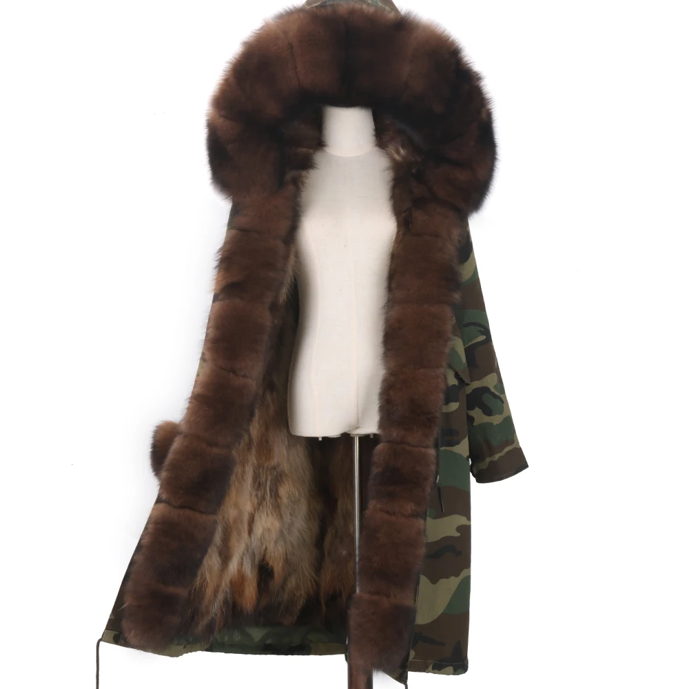 Новинка 2021 водонепроницаемая парка пальто с подкладкой из натурального меха