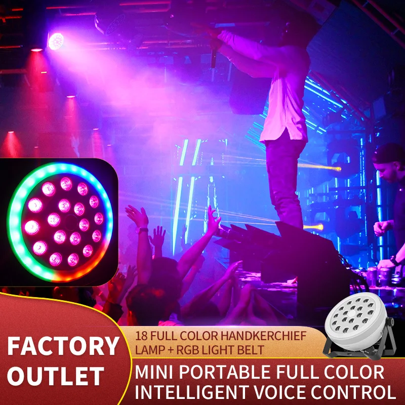 

Stage Par Light RGBW LED Stage Light Flat Par Led Par Light Disco Dj Par Light for Party Show Home Night Club