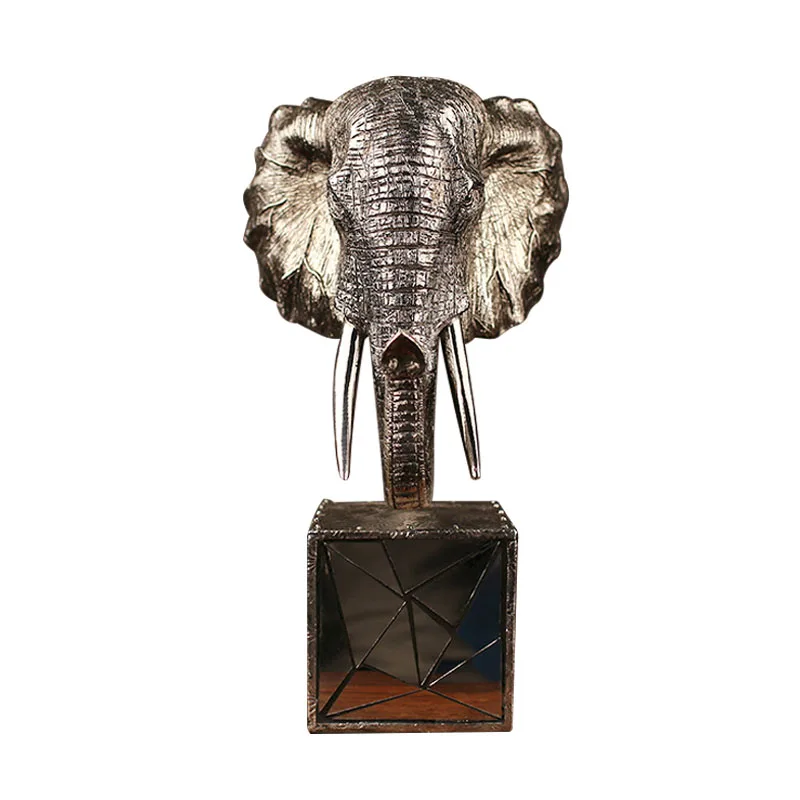 

Скандинавский Бронзовый оцинкованный слон, художественное изделие, скульптура животного, аксессуары для украшения дома, Современная полим...