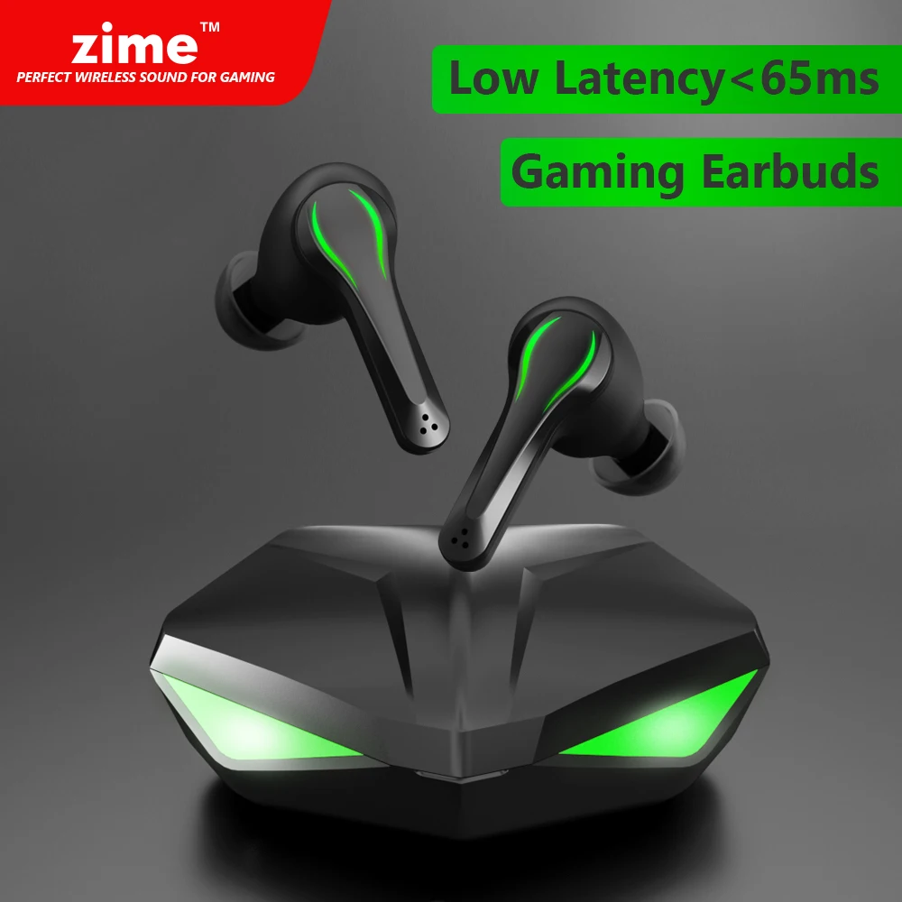 

Zime Winner Gaming Earbuds 65ms Low Latency TWS Bluetooth Earphone with Mic Bass Audio Sound Positioning PUBG Wireless Headset