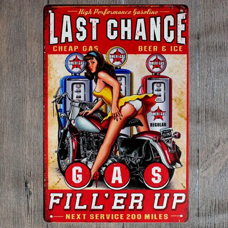 About &quotGAS Auto Repair Shop&quot Metal Painting Vintage Wall Sticker in plaques &amp signs Point Home Decoration 20X30 CM | Дом и сад