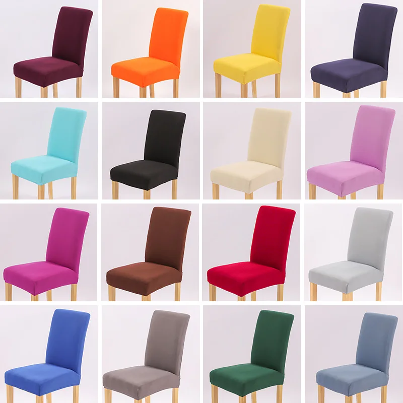 Однотонный эластичный Чехол для стула на четыре сезона высокая эластичность