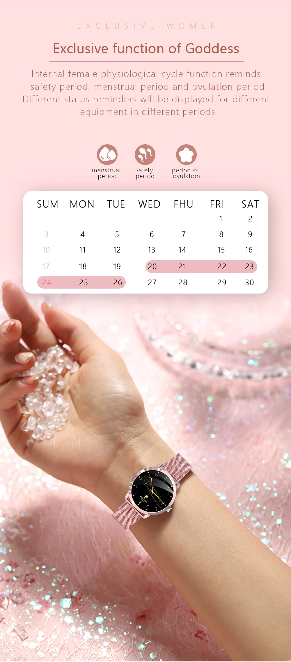 Женские Смарт-часы 39 мм с измерением пульса и уровня кислорода в крови - купить по