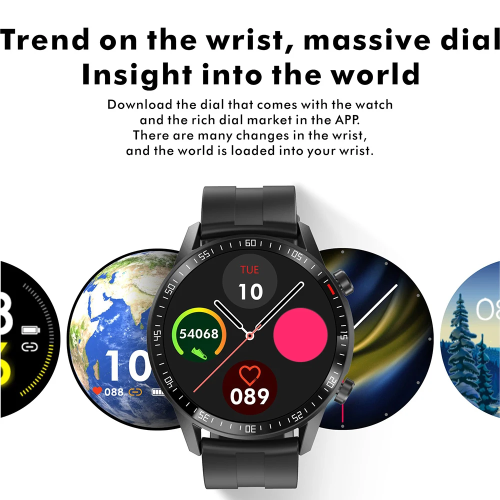 

Men Women Sports Smart Watch Q88 1.28" Full Round Touch Screen Bluetooth Phone Call Dual UI DIY Watch Face Heart Rate Smartwatch