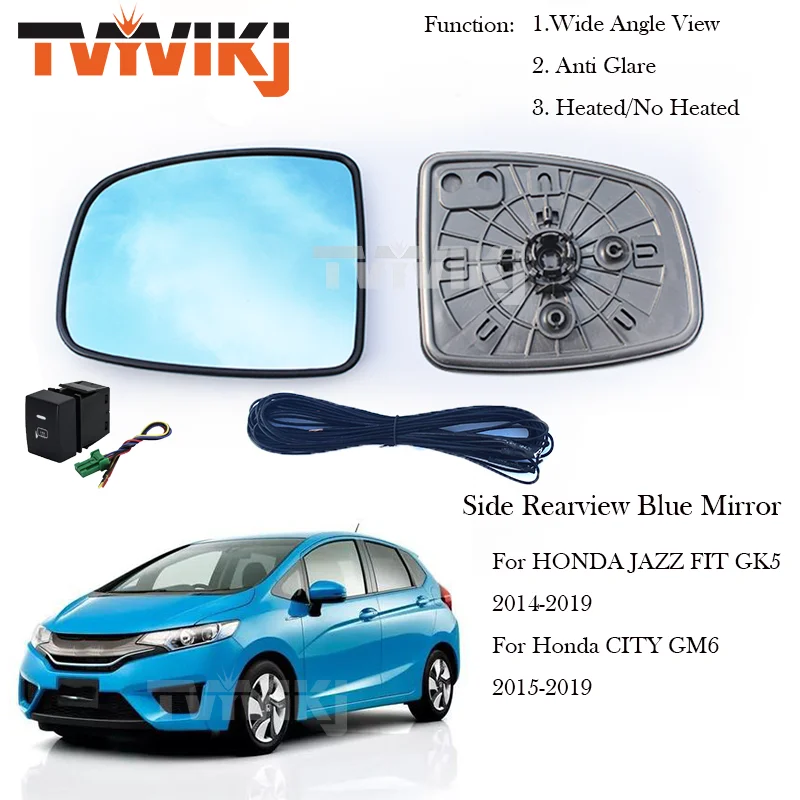 Боковое зеркало заднего вида TVYVIKJ синее Зеркальное стекло для Honda - Цена: 34.56