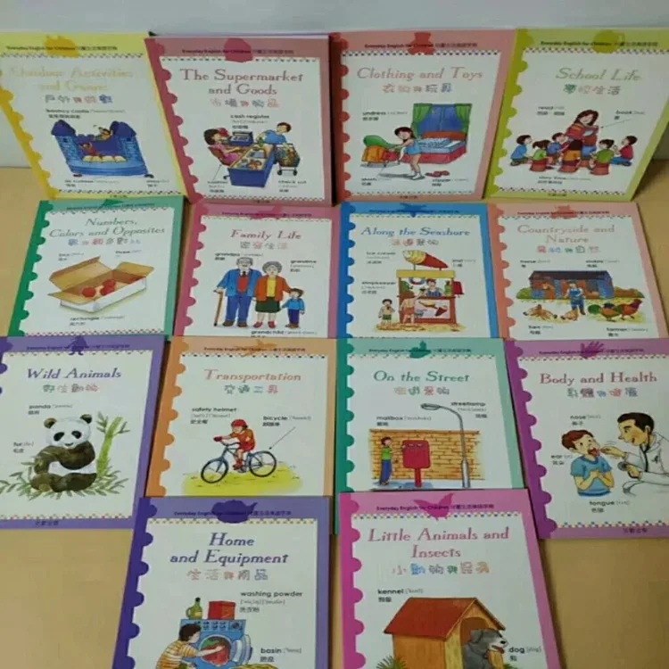 

14 books /Set Everyday English for Children Book American Dictionary of children's life Riding Hood Early Education Books