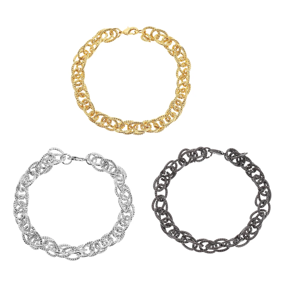 Модные популярные мужские и женские хип хоп скрученный круг цепочка унисекс