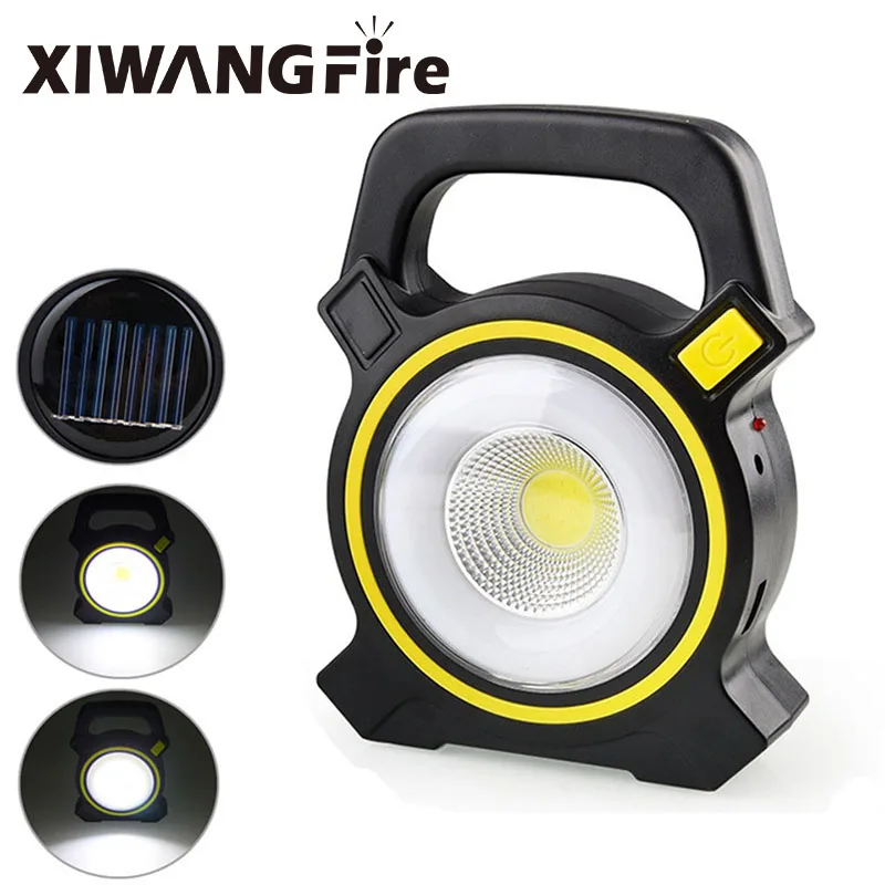 

Portable outdoor solar light DC rechargeable built-in battery LED camping light super bright COB solar rechargeable lantern