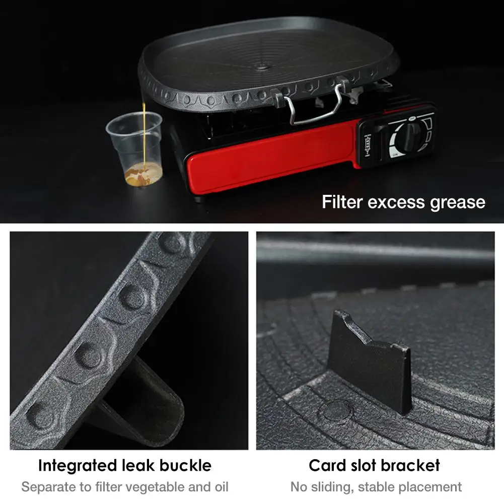 Бездымная не липкая уличная плита для барбекю с чугунной пластиной и литой