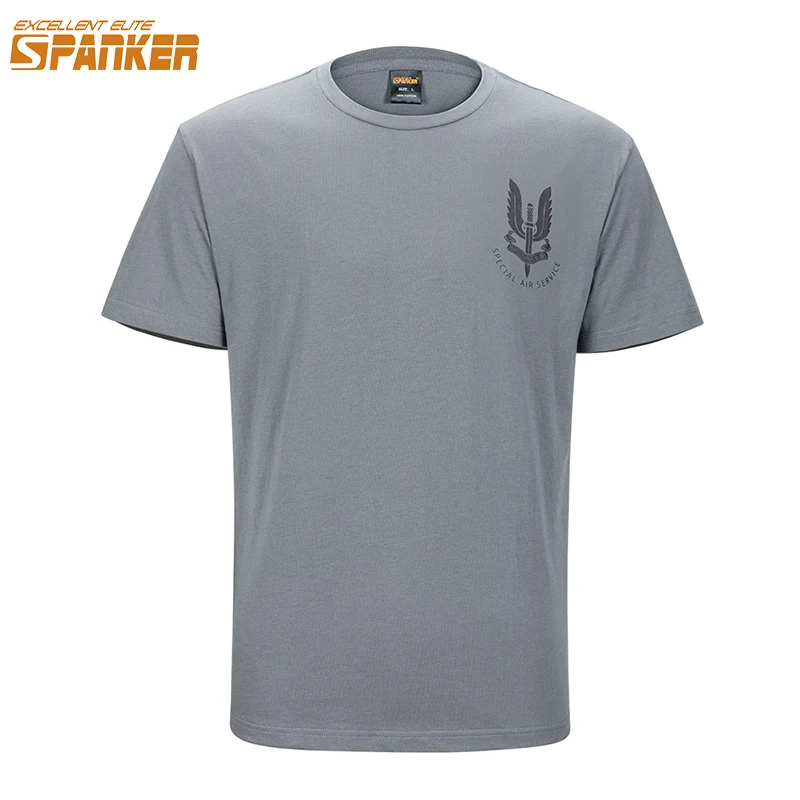 Футболка мужская летняя тактическая с коротким рукавом из хлопка | Спорт и