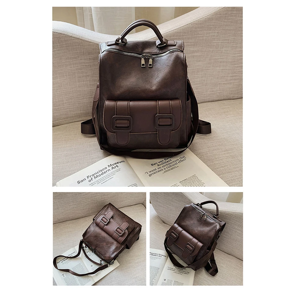 Вместительный женский рюкзак из искусственной кожи модные ранцы для школы и