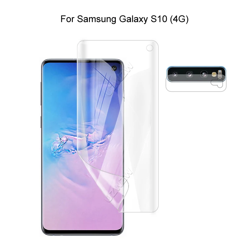 

For Samsung Galaxy S10 (4G) Camera Protection & Screen Protector HD Hydrogel Film Soft 3D Full Cover Curved Guard