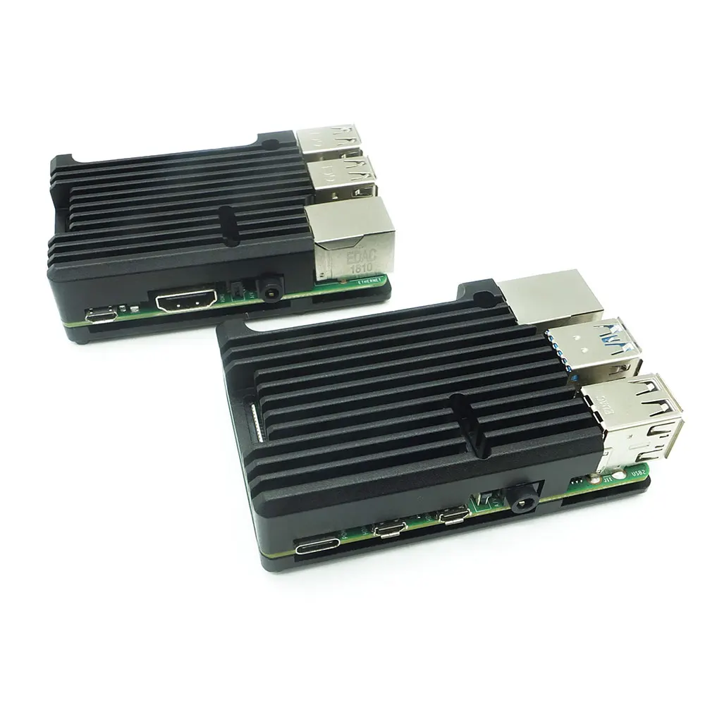 Алюминиевый Чехол для Raspberry Pi 4 пассивное охлаждение Allory металлический корпус 3