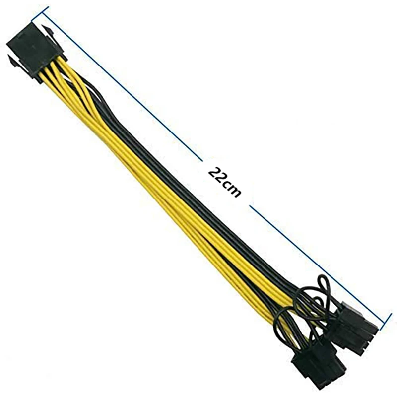 6 шт. GPU VGA PCIe 8 контактный разъем Dual 2X Pin (6 + 2) Мужской PCI Express Мощность адаптер Y