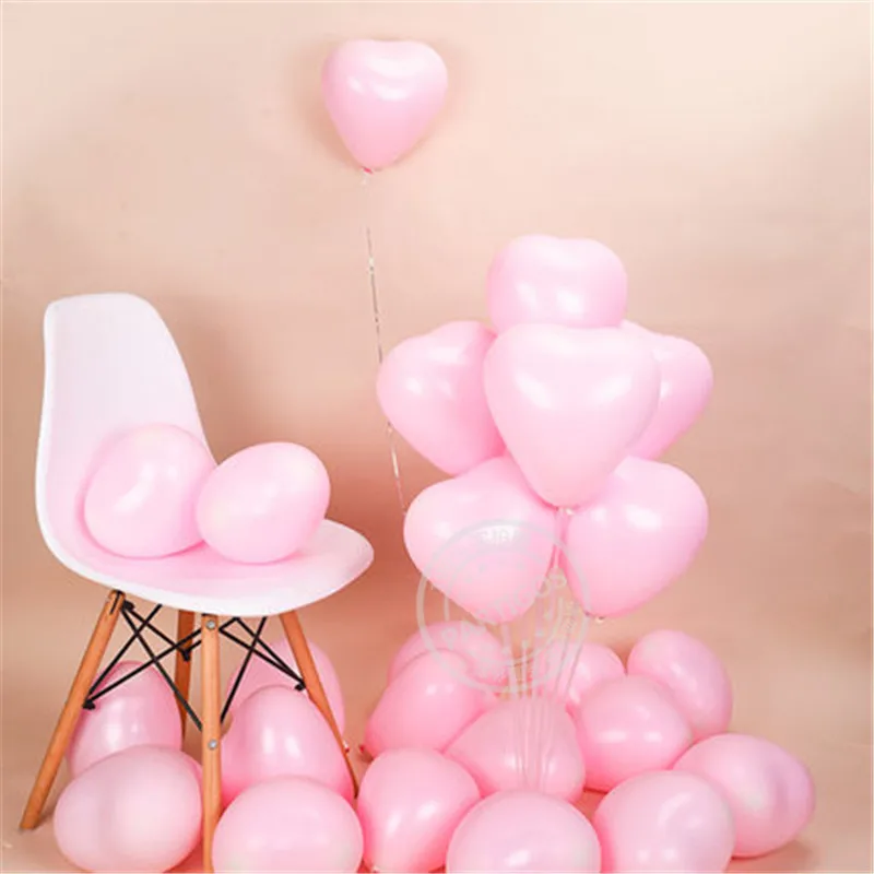 macaron pink 10 шт. 10-дюймовые воздушные шары с дизайном «сердце» Макарон цвета латексные шары матовые цветные воздушные шарики декор для вечеринки в честь Дня рождения Свадебный декор надувать глобальный - Цвет: macaron pink