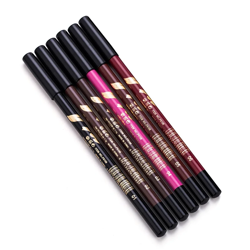 6/12 шт. карандаши для макияжа губ подводка глаз красочная водостойкая долговечная