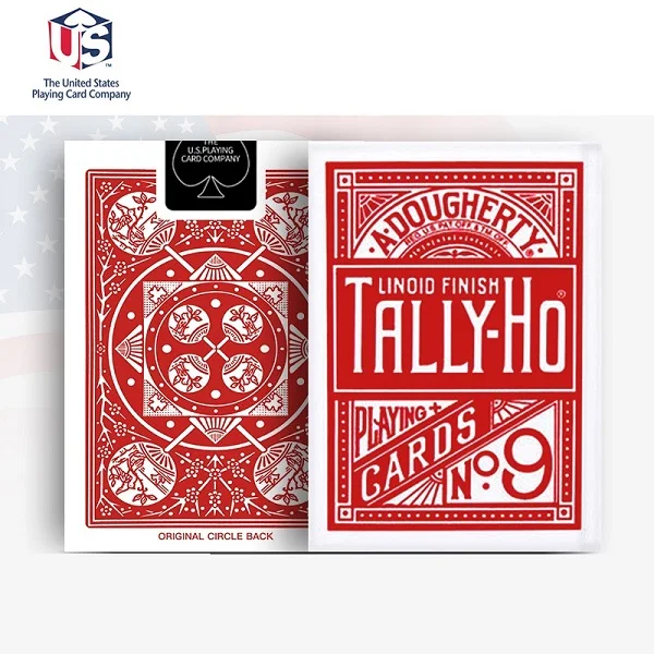 Tally Ho Fan Red Велосипедный всадник задний стандартный индекс игральные карты красный/синий колода секунды покер Запечатанный USPCC США волшебные карты фокусы реквизит - Цвет: Tally Ho Fan Red