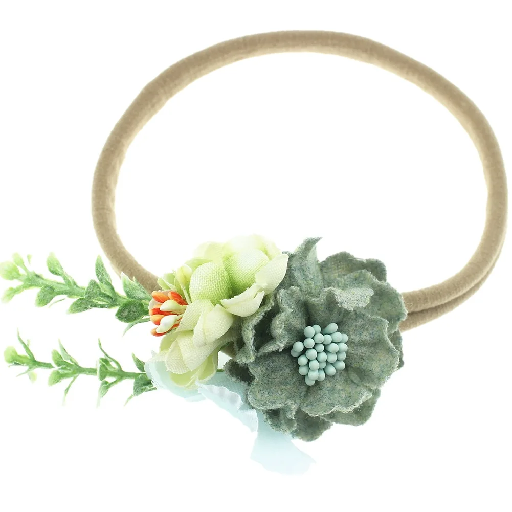 New 3pcs/lot Cute Fashion Flower Baby Nylon Headband Sets Newborn Girls Photography Props Birthday Gifts | Мать и ребенок