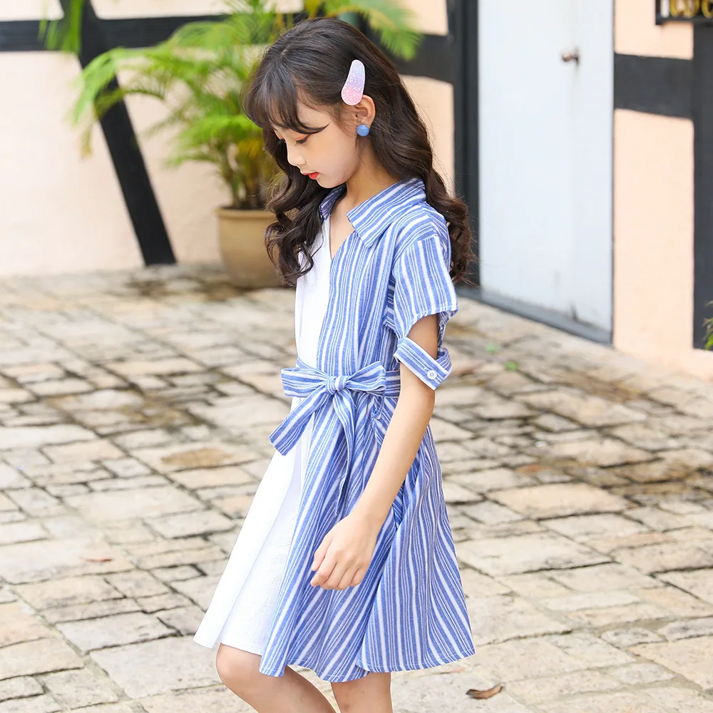 Летняя одежда для девочек 2020 года повседневные официальные платья больших в