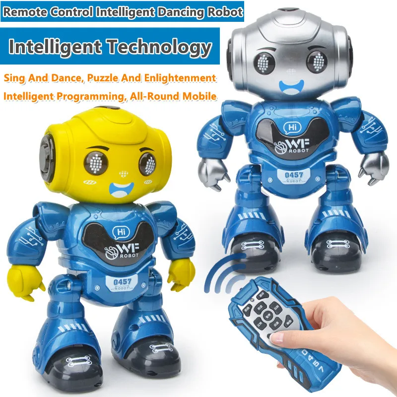 

Puzzle Enlightenment Children Learn Intelligent Programming Remote Control Robot Singing Dancing All-Round Move Electric Toy