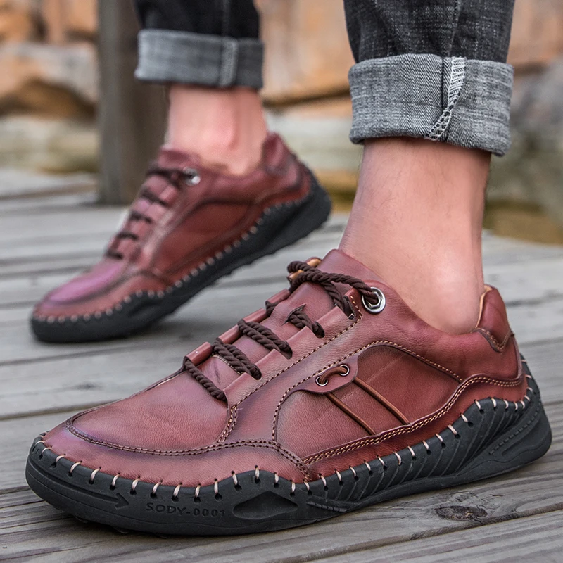 

Мужские повседневные туфли ручной работы, лоферы из спилка на плоской подошве, размеры 38-48, 2020