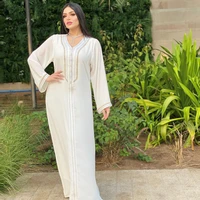 eid 2021 dubai jalabiya 2 pieces matching set muslim women islamic clothes arabic dress maxi white marocain caftan abayas kuwait