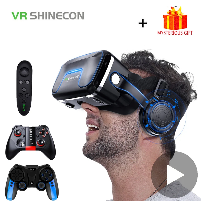 Шлем виртуальной реальности VR Shinecon 10 0 очки для смартфонов iPhone Android игровые 3 D