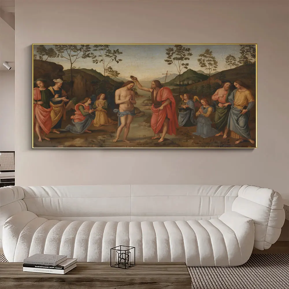 Классическая знаменитая картина маслом Дева и ребенок с Святым Полом Франком