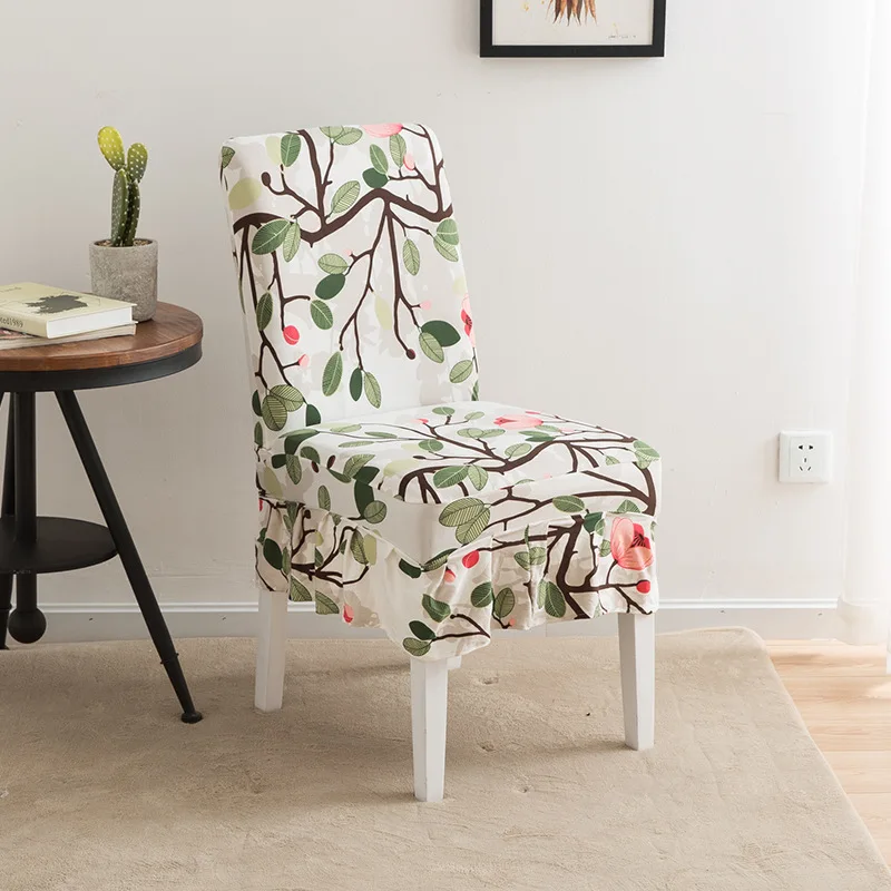 Spandex Chair Covers Printed Stretch Elastic Universal Cover Slipcovers For Dining Room Wedding Banquet Hotel |