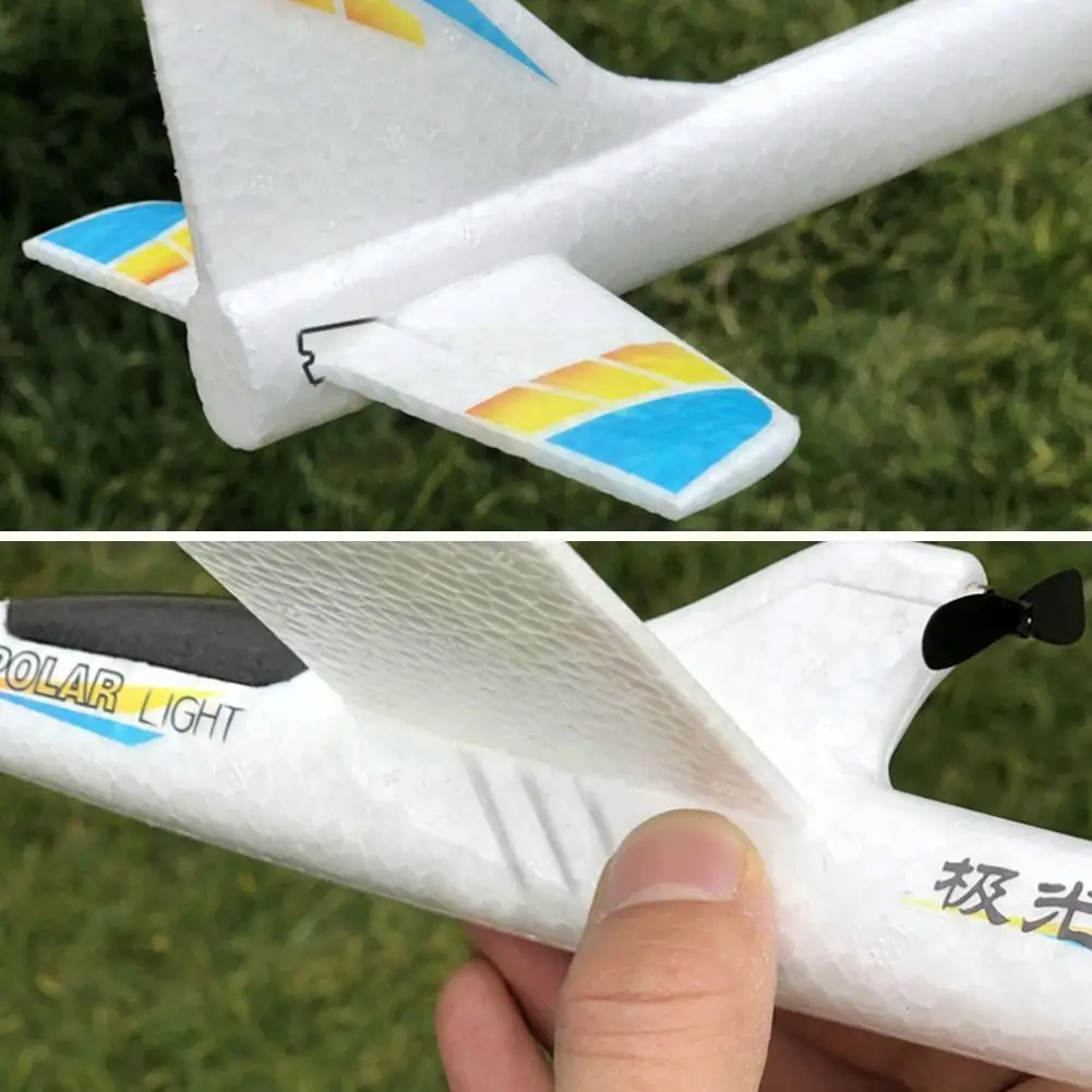 

36cm Hand Throw Lighting Up Flying Plane Glow In The Toys Dark Led Toys Game For Children Foam Airplane Model D4O3